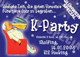 Flyer der vierten K-Party